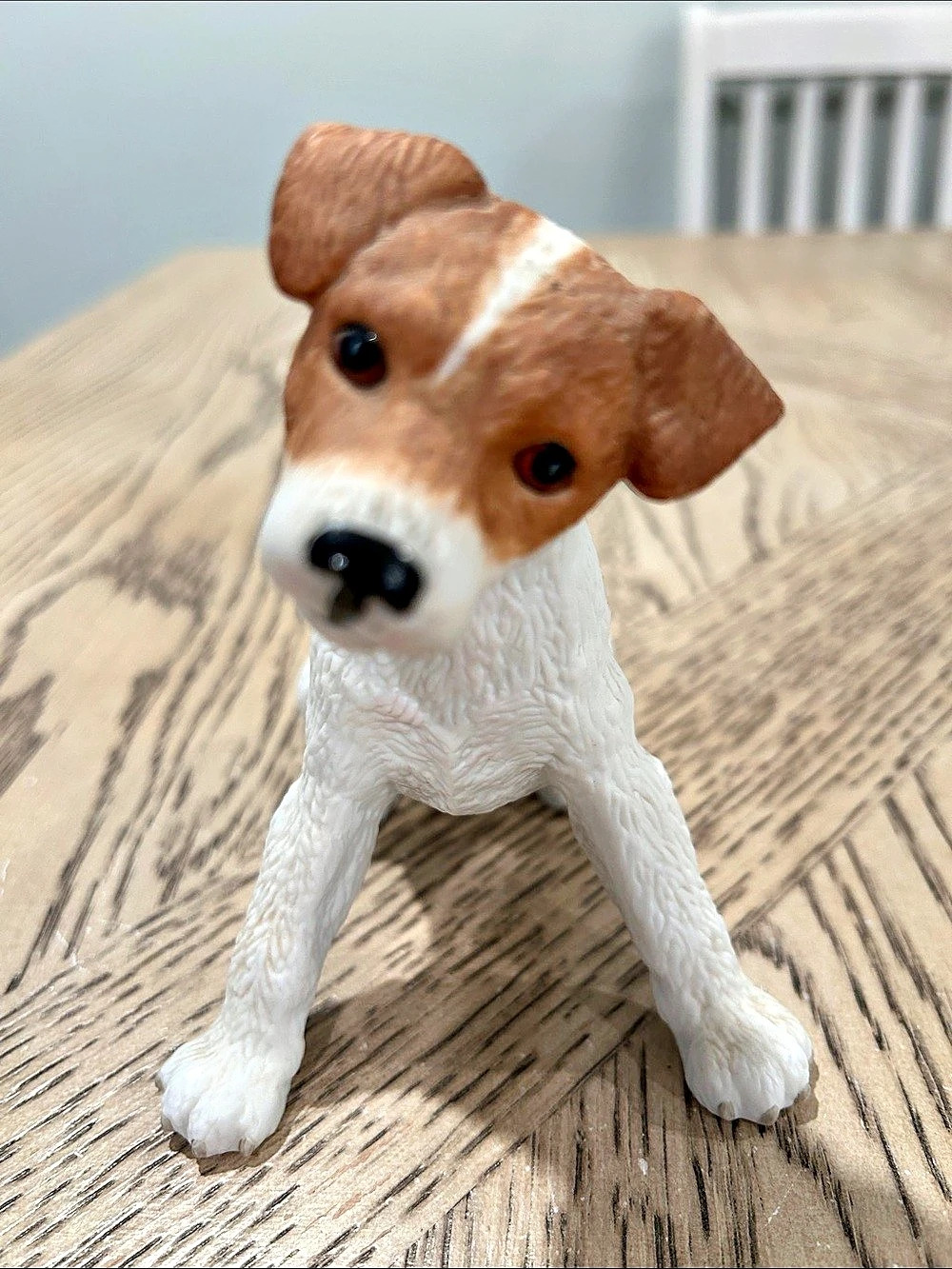 vintage Lenox Jack Russell Terrier Puppy Figurine White & Brown